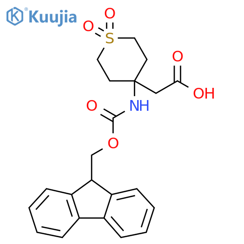 2-[4-(9H-Fluoren-9-ylmethoxycarbonylamino)-1,1-dioxothian-4-yl]acetic acid structure