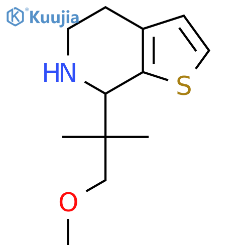 7-(1-methoxy-2-methylpropan-2-yl)-4H,5H,6H,7H-thieno2,3-cpyridine structure