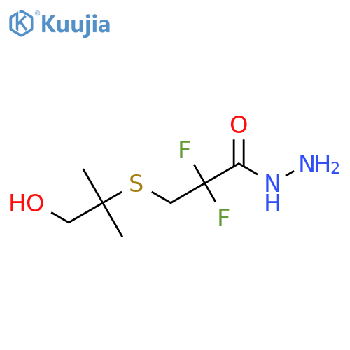 2,2-Difluoro-3-[(1-hydroxy-2-methylpropan-2-yl)sulfanyl]propanehydrazide structure