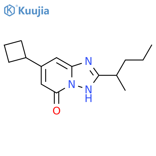 7-cyclobutyl-2-(pentan-2-yl)-1,2,4triazolo1,5-apyridin-5-ol structure