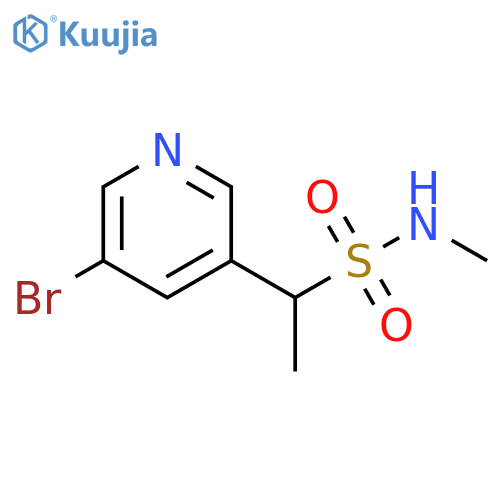 3-Pyridinemethanesulfonamide, 5-bromo-N,α-dimethyl- structure