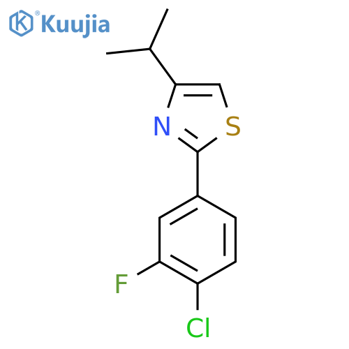 2-(4-Chloro-3-fluorophenyl)-4-(propan-2-yl)-1,3-thiazole structure