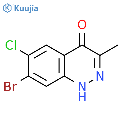 4(1H)-Cinnolinone, 7-bromo-6-chloro-3-methyl- structure