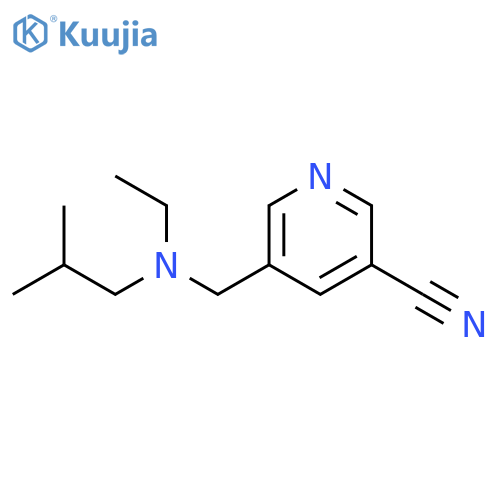 3-Pyridinecarbonitrile, 5-[[ethyl(2-methylpropyl)amino]methyl]- structure