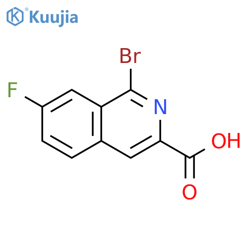 3-Isoquinolinecarboxylic acid, 1-bromo-7-fluoro- structure