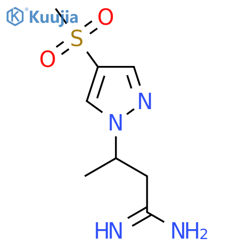 3-(4-methanesulfonyl-1H-pyrazol-1-yl)butanimidamide structure
