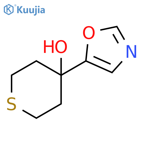 2H-Thiopyran-4-ol, tetrahydro-4-(5-oxazolyl)- structure