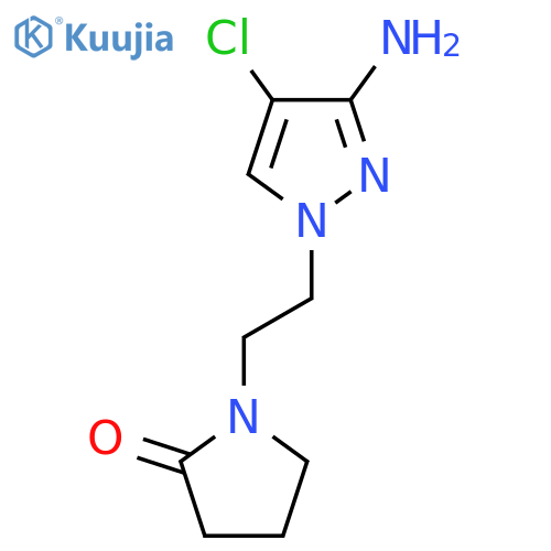 1-2-(3-amino-4-chloro-1H-pyrazol-1-yl)ethylpyrrolidin-2-one structure