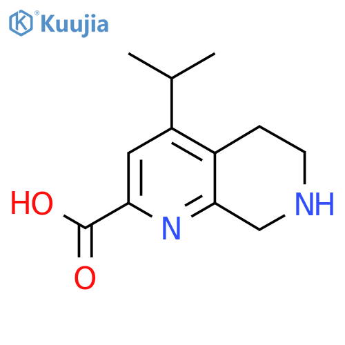 4-Propan-2-yl-5,6,7,8-tetrahydro-1,7-naphthyridine-2-carboxylic acid structure