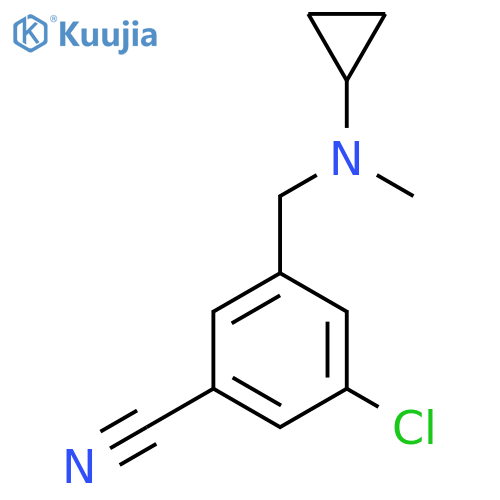 Benzonitrile, 3-chloro-5-[(cyclopropylmethylamino)methyl]- structure