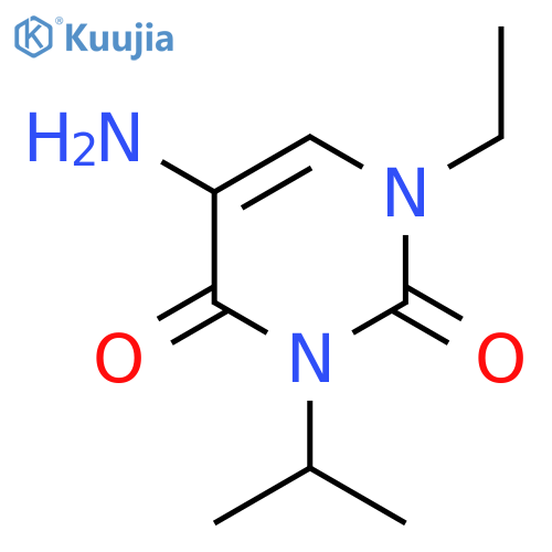 5-amino-1-ethyl-3-(propan-2-yl)-1,2,3,4-tetrahydropyrimidine-2,4-dione structure