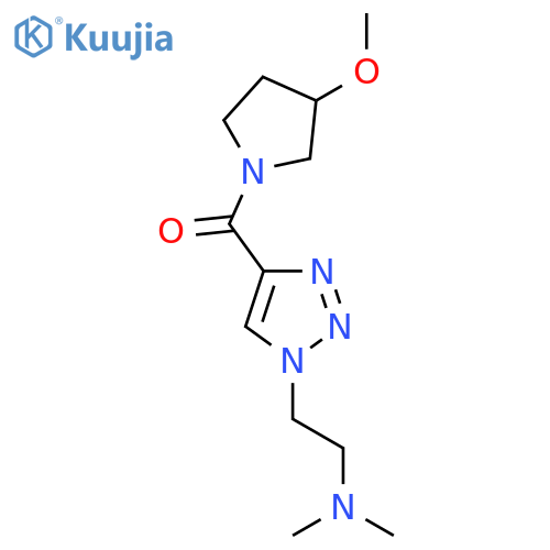 {2-4-(3-methoxypyrrolidine-1-carbonyl)-1H-1,2,3-triazol-1-ylethyl}dimethylamine structure