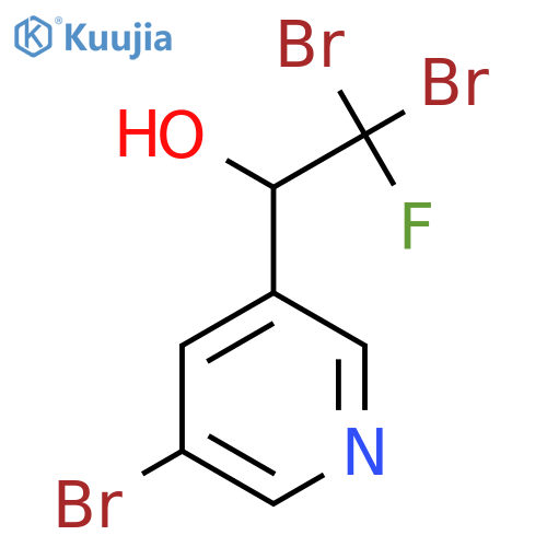 2,2-Dibromo-1-(5-bromopyridin-3-yl)-2-fluoroethanol structure