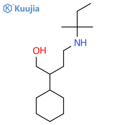 2-Cyclohexyl-4-[(2-methylbutan-2-yl)amino]butan-1-ol structure