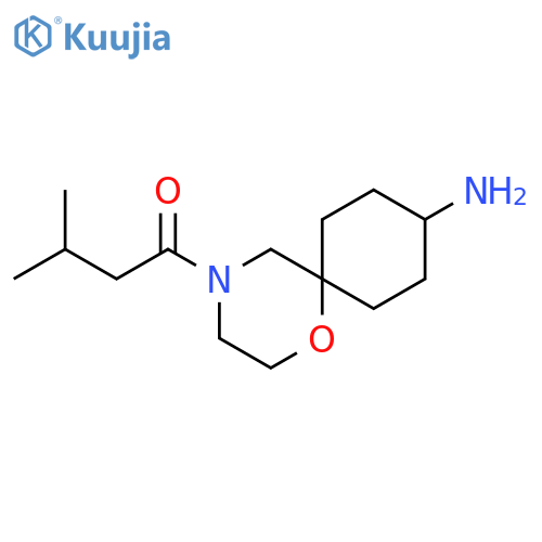 1-Butanone, 1-(9-amino-1-oxa-4-azaspiro[5.5]undec-4-yl)-3-methyl- structure