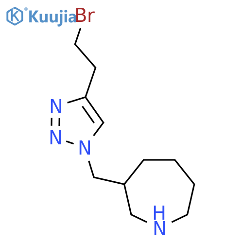 3-{[4-(2-bromoethyl)-1H-1,2,3-triazol-1-yl]methyl}azepane structure