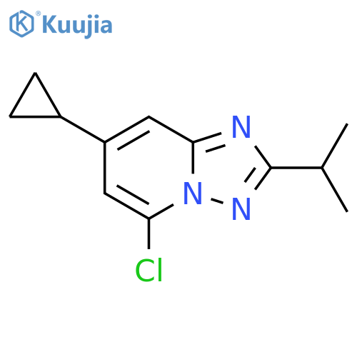 5-chloro-7-cyclopropyl-2-(propan-2-yl)-1,2,4triazolo1,5-apyridine structure
