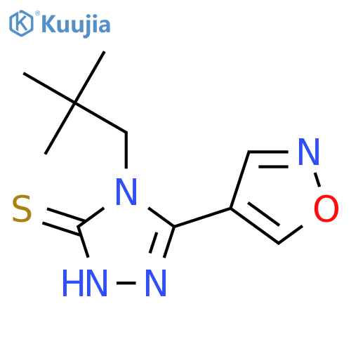 4-(2,2-dimethylpropyl)-5-(1,2-oxazol-4-yl)-4H-1,2,4-triazole-3-thiol structure