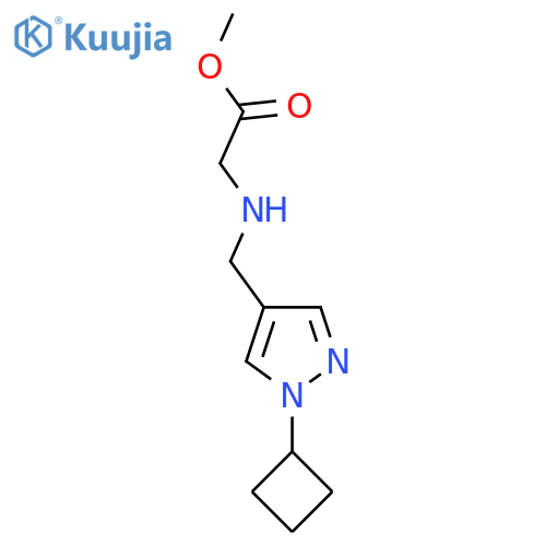 methyl 2-{[(1-cyclobutyl-1H-pyrazol-4-yl)methyl]amino}acetate structure