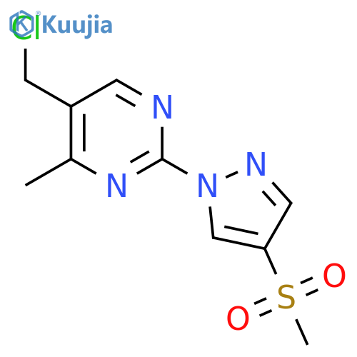 5-(chloromethyl)-2-(4-methanesulfonyl-1H-pyrazol-1-yl)-4-methylpyrimidine structure