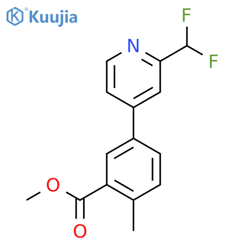 Methyl 5-[2-(difluoromethyl)pyridin-4-yl]-2-methylbenzoate structure
