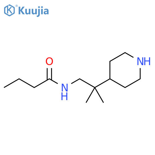 Butanamide, N-[2-methyl-2-(4-piperidinyl)propyl]- structure