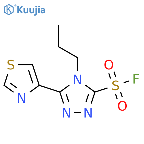 4-propyl-5-(1,3-thiazol-4-yl)-4H-1,2,4-triazole-3-sulfonyl fluoride structure