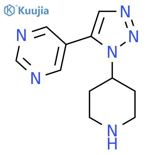 5-[1-(piperidin-4-yl)-1H-1,2,3-triazol-5-yl]pyrimidine structure