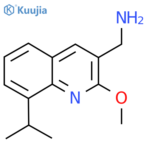 [2-Methoxy-8-(propan-2-yl)quinolin-3-yl]methanamine structure