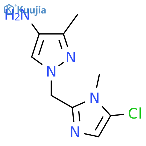 1-(5-chloro-1-methyl-1H-imidazol-2-yl)methyl-3-methyl-1H-pyrazol-4-amine structure