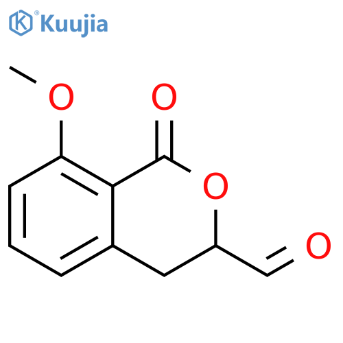 1H-2-Benzopyran-3-carboxaldehyde, 3,4-dihydro-8-methoxy-1-oxo- structure