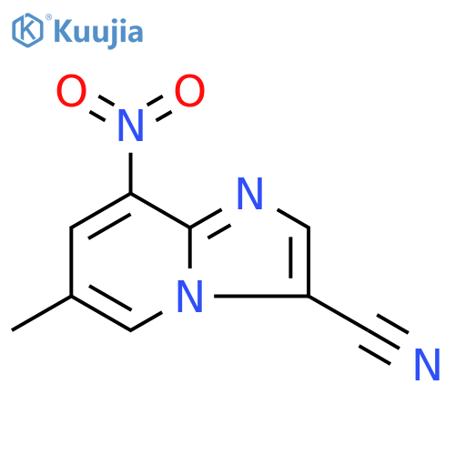 6-methyl-8-nitroimidazo[1,2-a]pyridine-3-carbonitrile structure