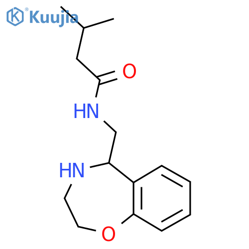 3-methyl-N-[(2,3,4,5-tetrahydro-1,4-benzoxazepin-5-yl)methyl]butanamide structure