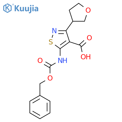 5-{[(Benzyloxy)carbonyl]amino}-3-(oxolan-3-yl)-1,2-thiazole-4-carboxylic acid structure