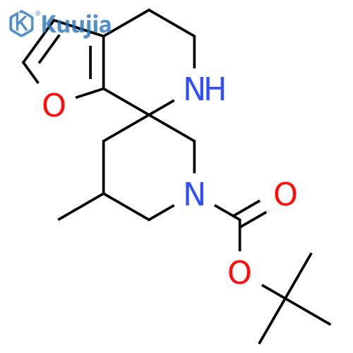 tert-butyl 5'-methyl-5,6-dihydro-4H-spirofuro2,3-cpyridine-7,3'-piperidine-1'-carboxylate structure