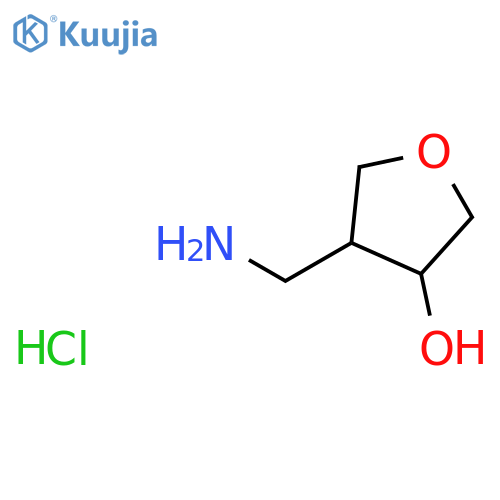 4-(Aminomethyl)oxolan-3-ol;hydrochloride structure