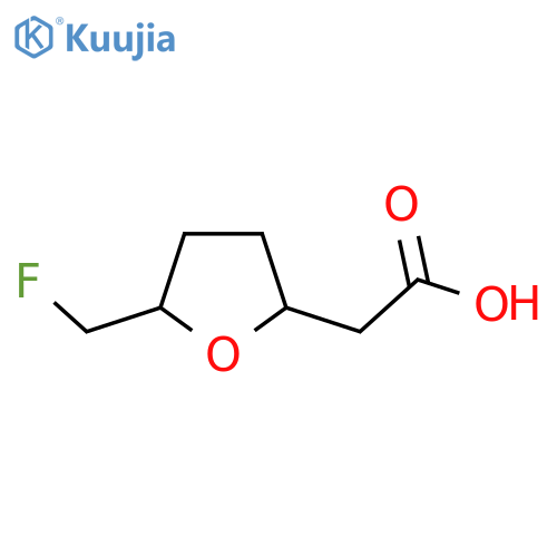 2-[5-(Fluoromethyl)oxolan-2-yl]acetic acid structure
