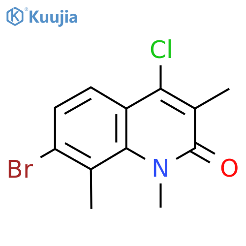 7-bromo-4-chloro-1,3,8-trimethyl-1,2-dihydroquinolin-2-one structure