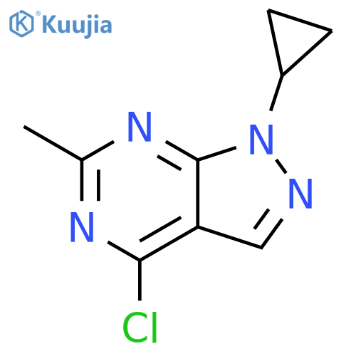 1H-Pyrazolo[3,4-d]pyrimidine, 4-chloro-1-cyclopropyl-6-methyl- structure