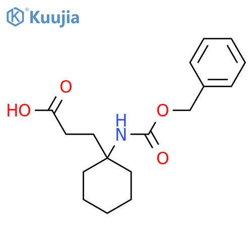 3-(1-{[(Benzyloxy)carbonyl]amino}cyclohexyl)propanoic acid structure