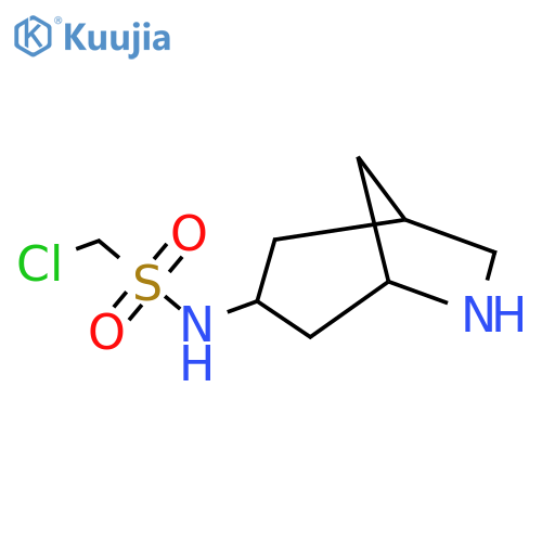 N-{6-azabicyclo[3.2.1]octan-3-yl}-1-chloromethanesulfonamide structure