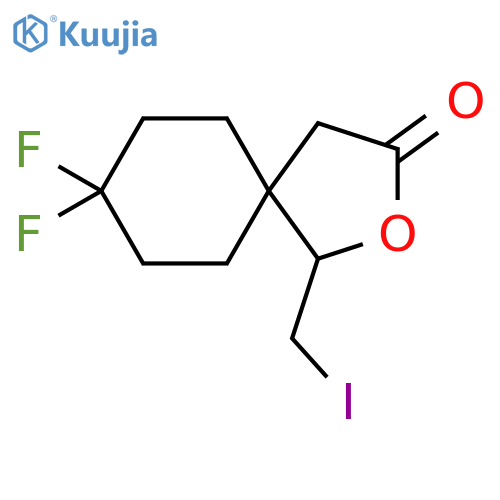 8,8-Difluoro-1-(iodomethyl)-2-oxaspiro[4.5]decan-3-one structure