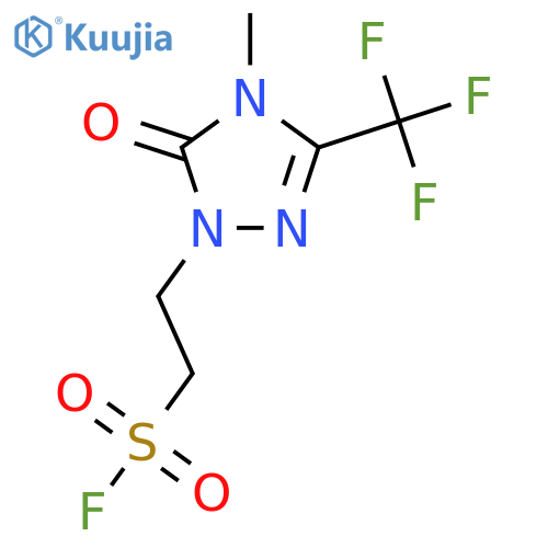 2-[4-methyl-5-oxo-3-(trifluoromethyl)-4,5-dihydro-1H-1,2,4-triazol-1-yl]ethane-1-sulfonyl fluoride structure