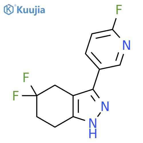 5,5-difluoro-3-(6-fluoropyridin-3-yl)-4,5,6,7-tetrahydro-2H-indazole structure