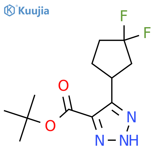 tert-butyl 5-(3,3-difluorocyclopentyl)-1H-1,2,3-triazole-4-carboxylate structure