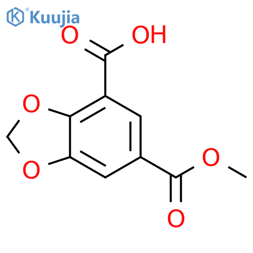 1,3-Benzodioxole-4,6-dicarboxylic acid, 6-methyl ester structure