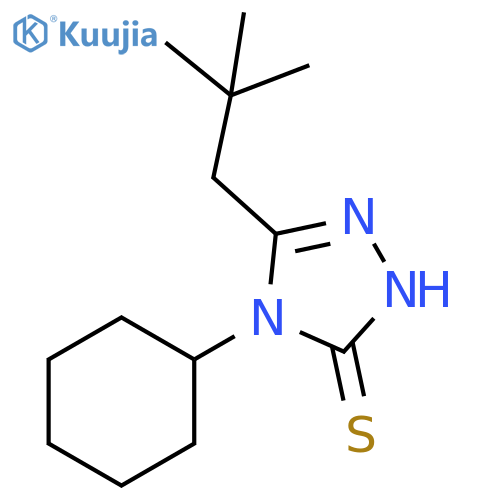 3H-1,2,4-Triazole-3-thione, 4-cyclohexyl-5-(2,2-dimethylpropyl)-2,4-dihydro- structure