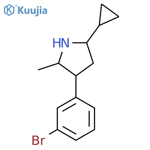 3-(3-Bromophenyl)-5-cyclopropyl-2-methylpyrrolidine structure