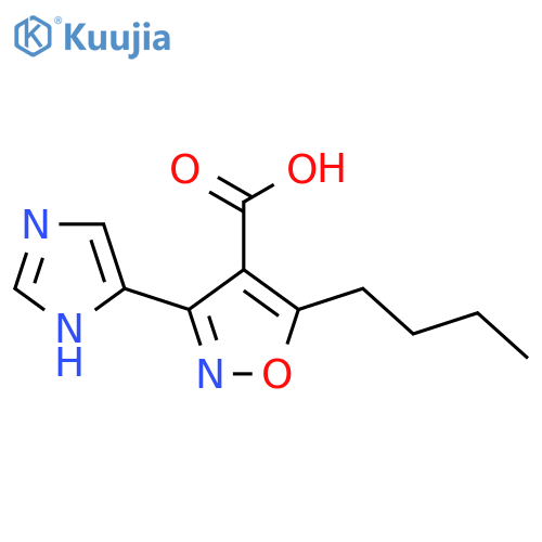 5-butyl-3-(1H-imidazol-5-yl)-1,2-oxazole-4-carboxylic acid structure