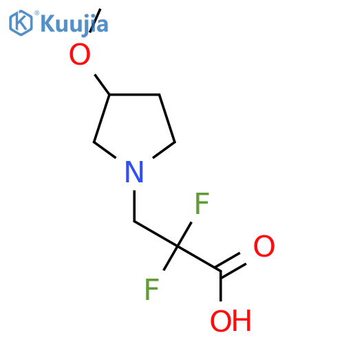 2,2-Difluoro-3-(3-methoxypyrrolidin-1-yl)propanoic acid structure